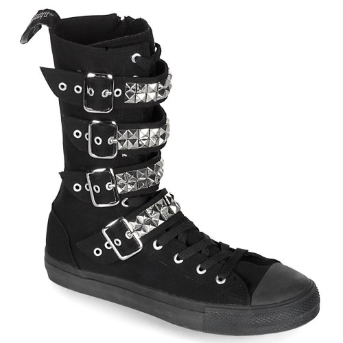 Black Demonia Deviant-203 Canvas Men's Sneakers | 17TPMK