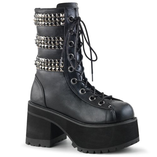 Black Demonia Ranger-305 Vegan Leather Women's Ankle Boots | 91AFMN