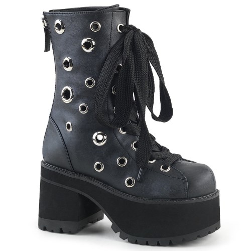 Black Demonia Ranger-310 Vegan Leather Women's Ankle Boots | 74DVLI