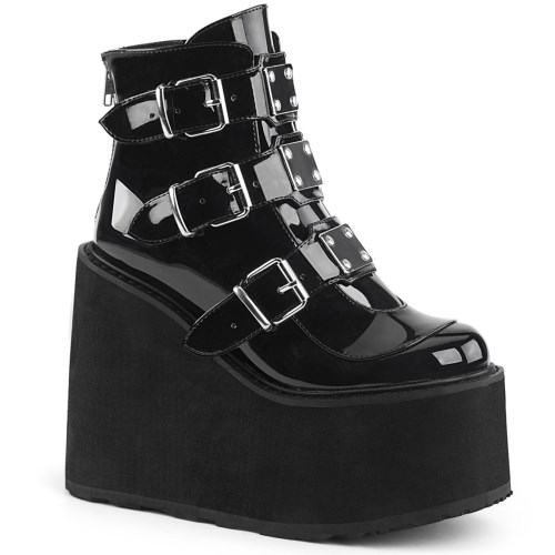 Black Demonia Swing-105 Women's Ankle Boots | 47KMDX