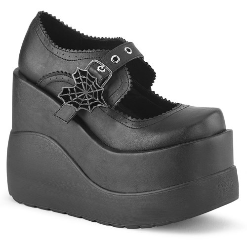 Black Demonia Void-38 Vegan Leather Women's Mary Jane Shoes | 14XMLA