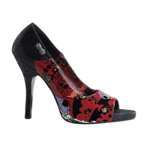 Multicolor Demonia Zombie-10 Turtle Faux Leather Women's Heels Shoes | 84TESM