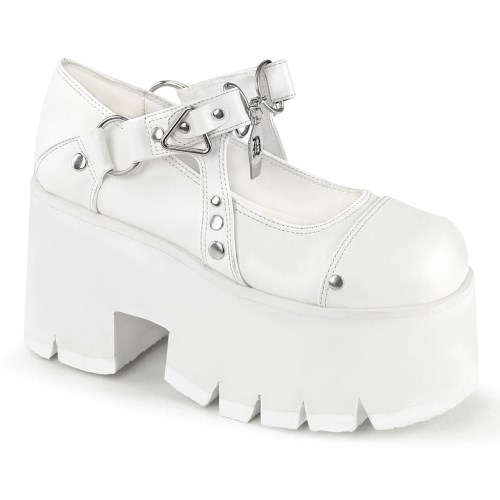 White Demonia Ashes-33 Vegan Leather Women's Mary Jane Shoes | 24GPDI