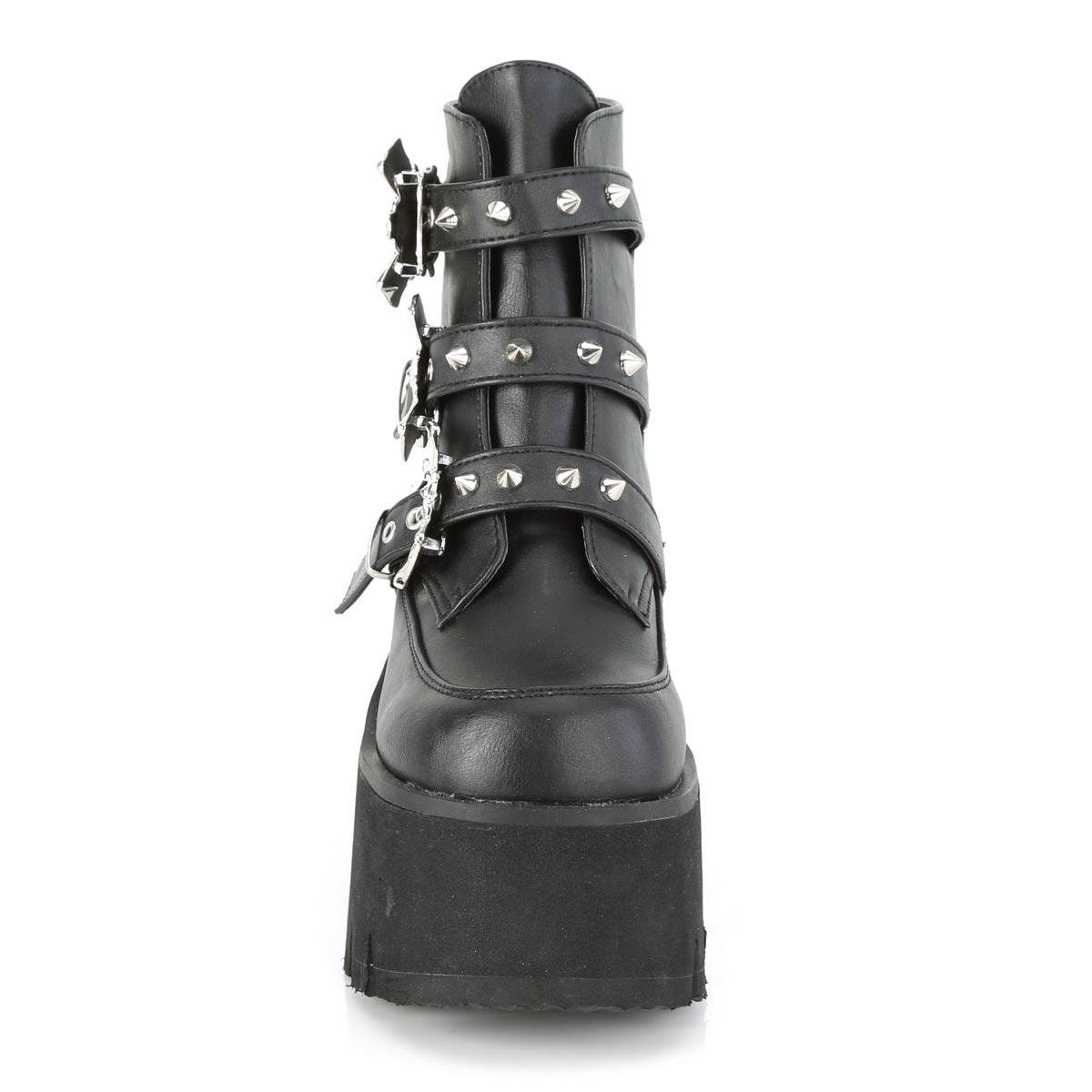 Black Demonia Ashes-55 Vegan Leather Women's Ankle Boots | 24YWRA