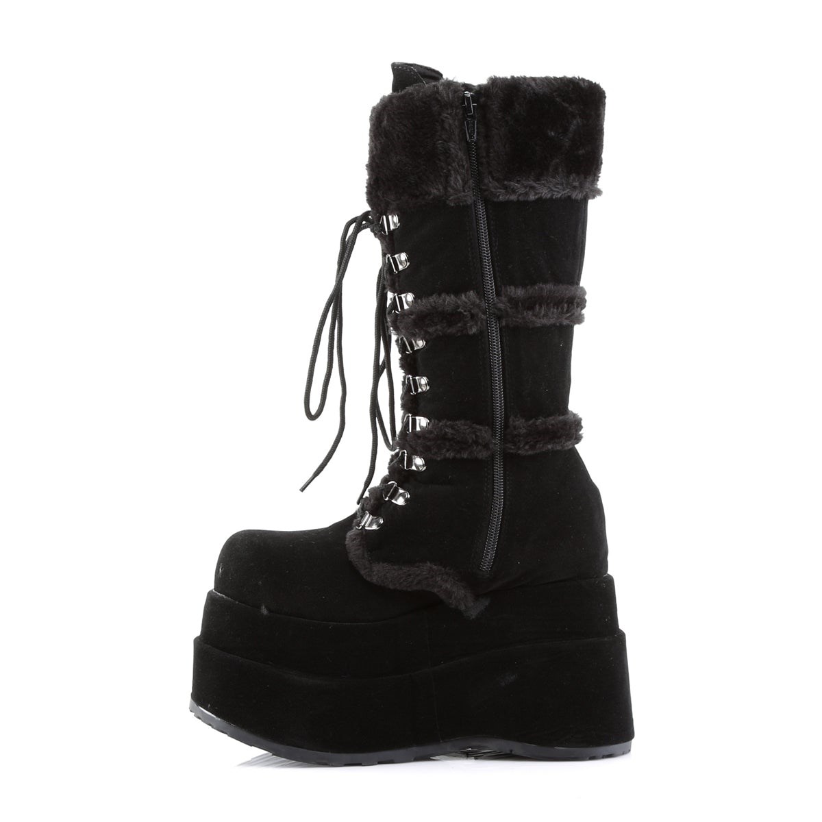 Black Demonia Bear-202 Vegan Suede Women's Knee-high Boots | 67WBXT