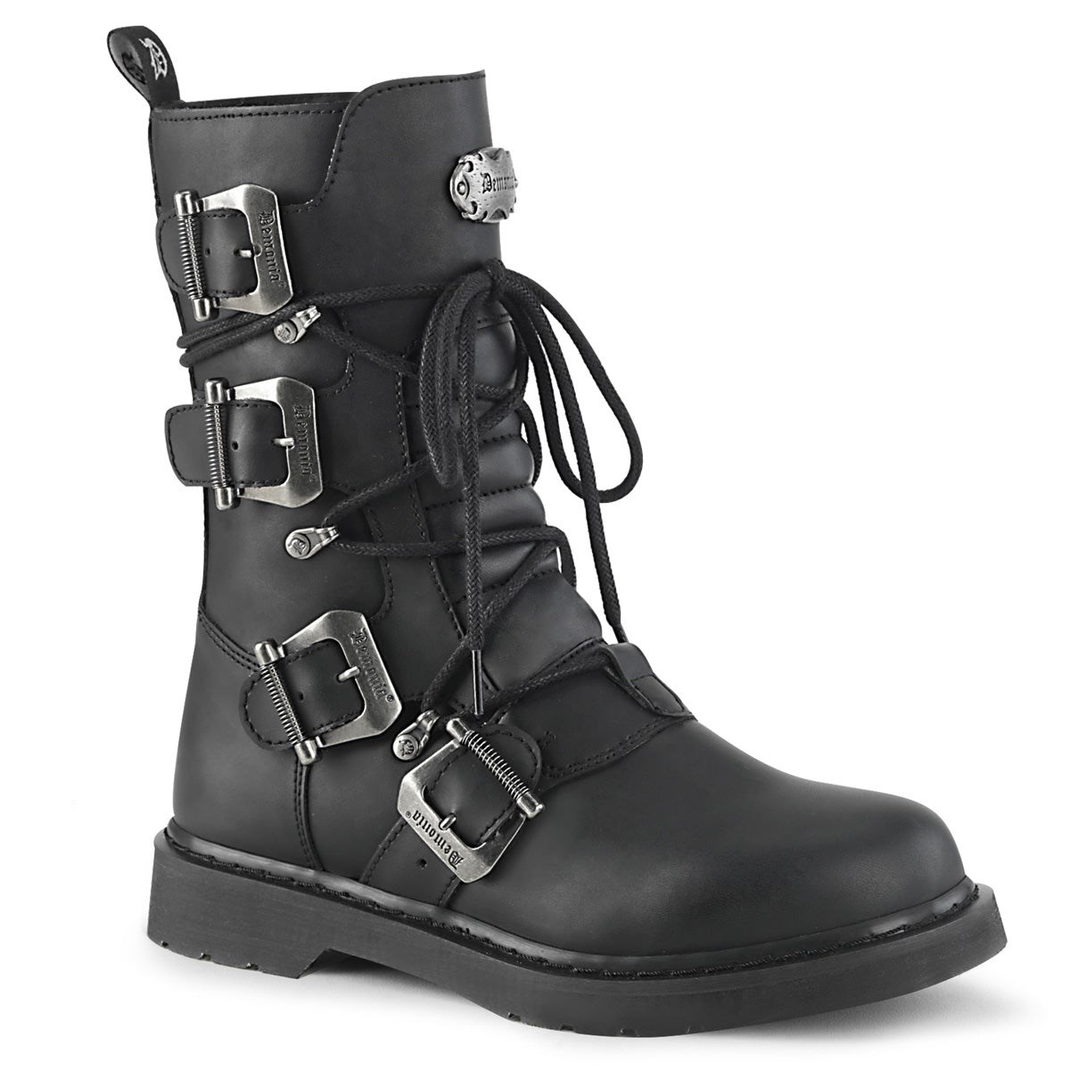 Black Demonia Bolt-265 Vegan Leather Women\'s Combat Boots | 82JYVT