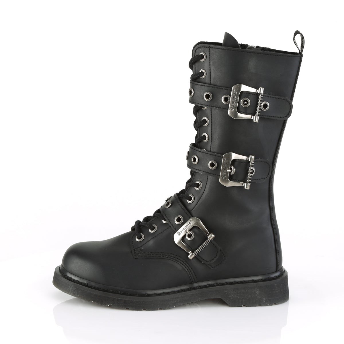 Black Demonia Bolt-330 Vegan Leather Women's Combat Boots | 09NIGU