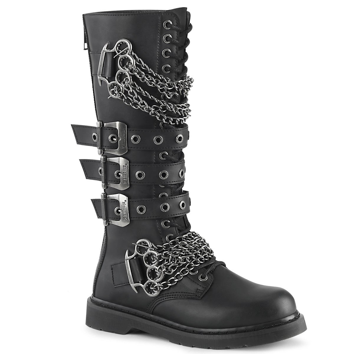 Black Demonia Bolt-450 Vegan Leather Men\'s Combat Boots | 05RHSM