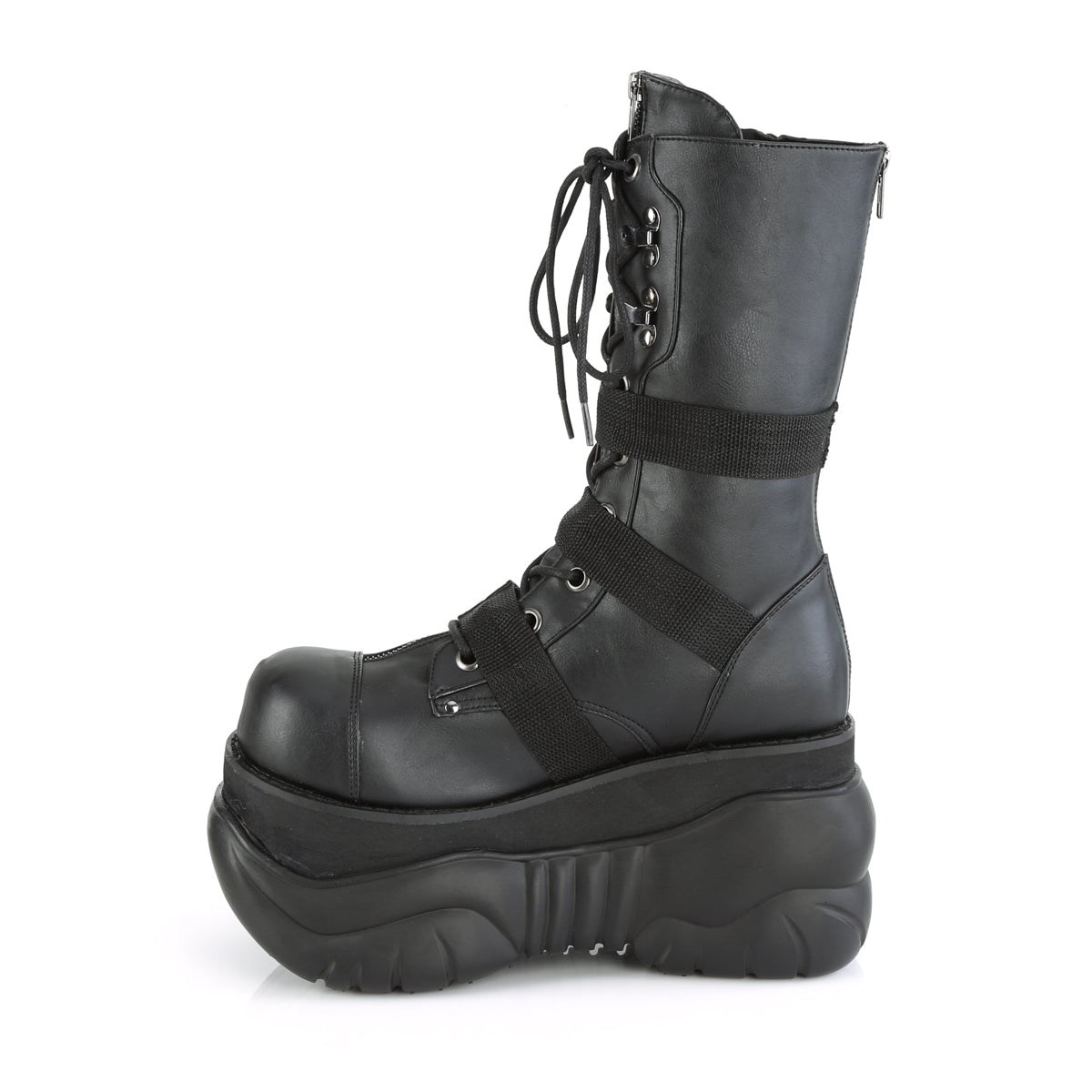 Black Demonia Boxer-230 Vegan Leather Men's Ankle Boots | 79AVME