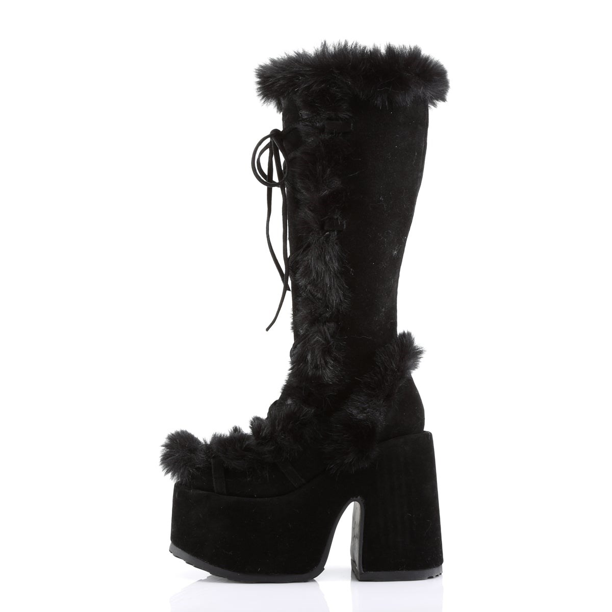 Black Demonia Camel-311 Vegan Suede Women's Knee-high Boots | 61BUVK