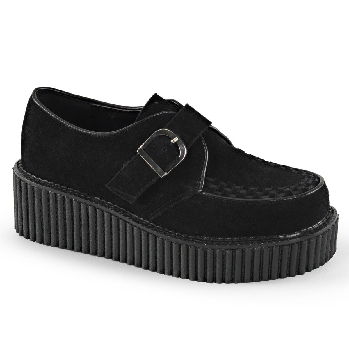 Black Demonia Creeper-118 Vegan Suede Women\'s Creepers Shoes | 67XNIU