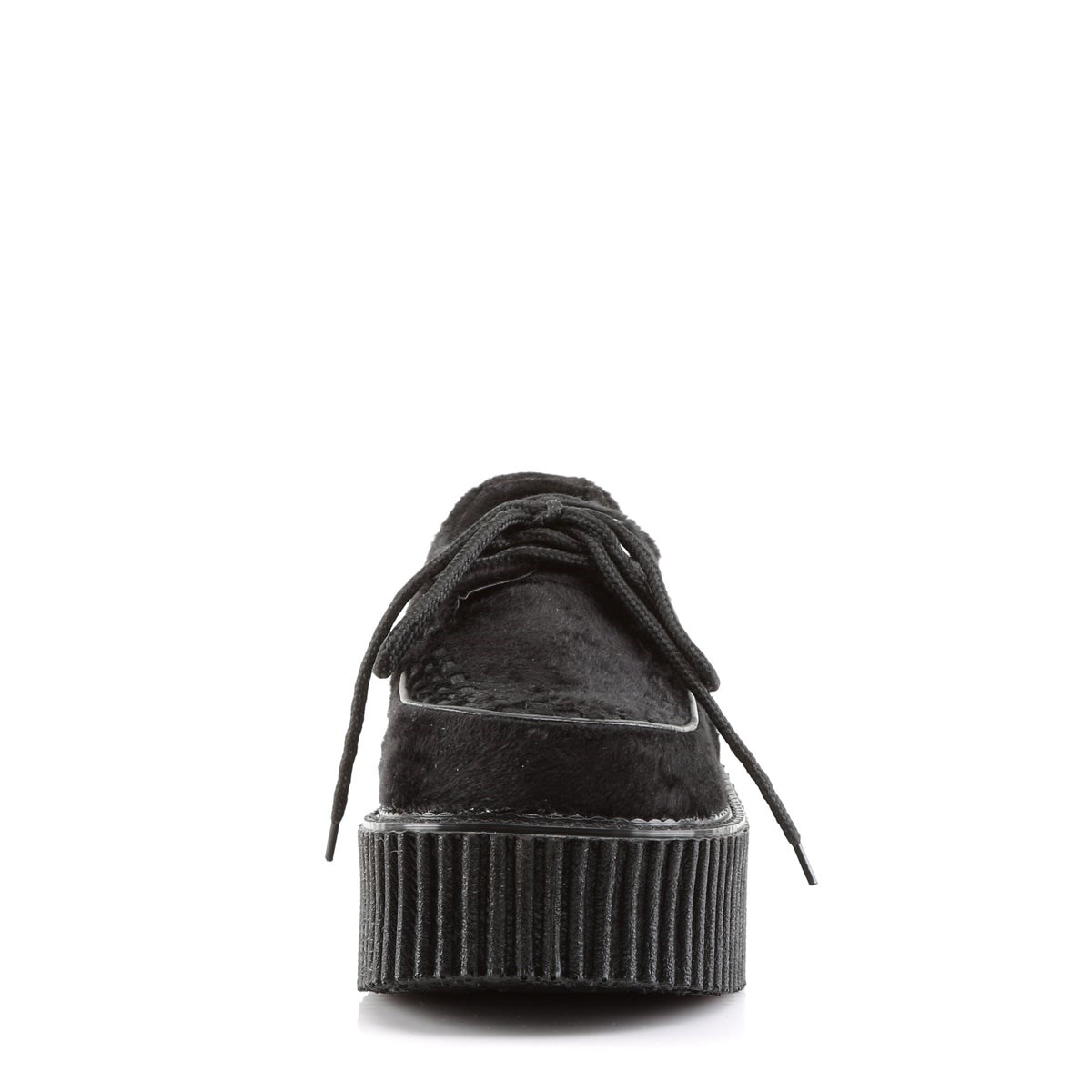 Black Demonia Creeper-202 Fur Women's Creepers Shoes | 57RHOQ