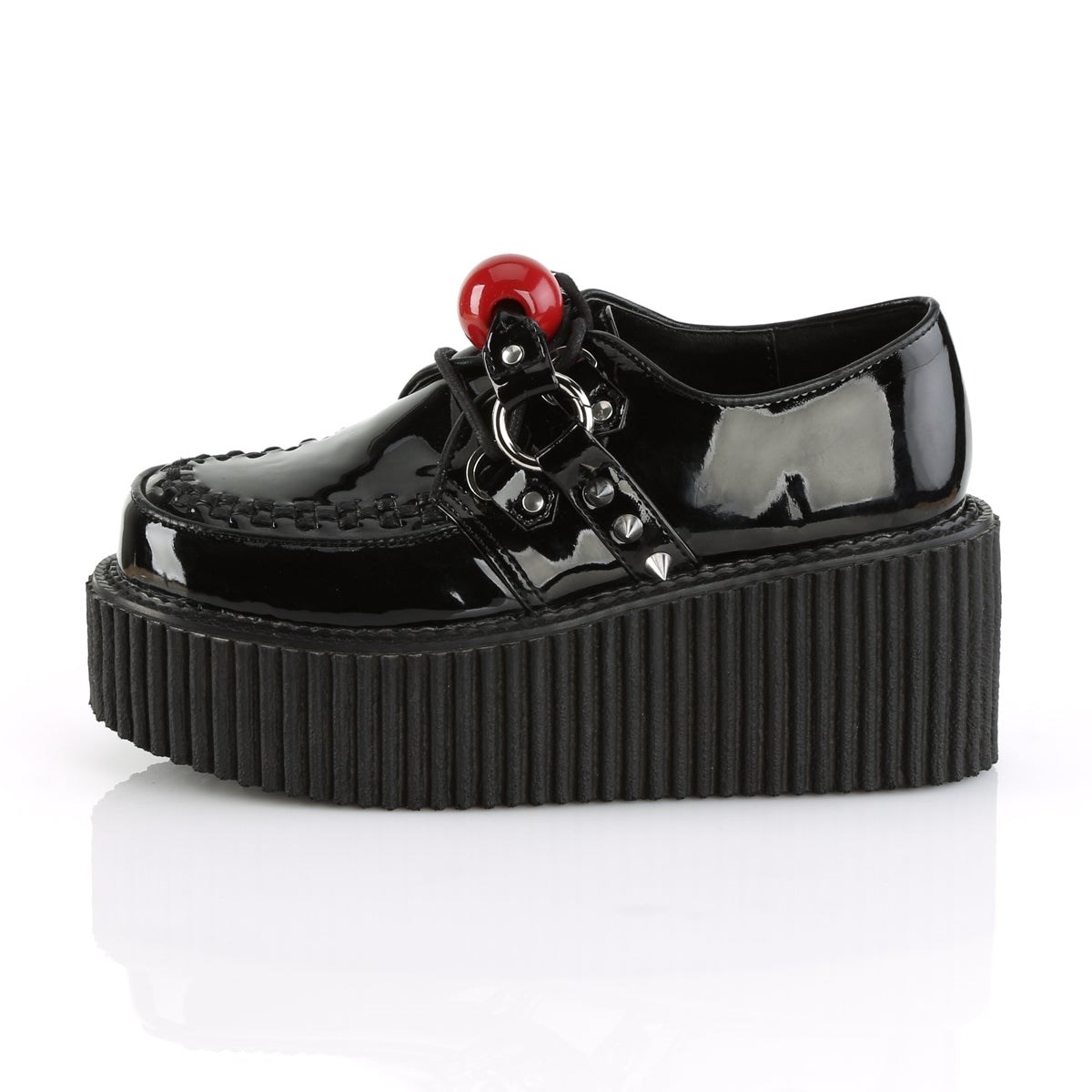 Black Demonia Creeper-222 Patent Women's Creepers Shoes | 68KRQE