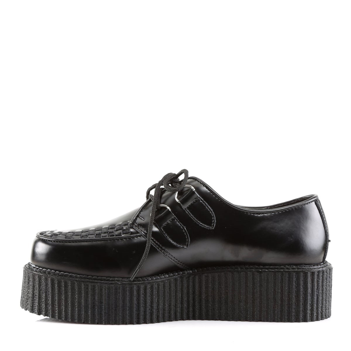 Black Demonia Creeper-402 Leather Men's Creepers Shoes | 36CHVR