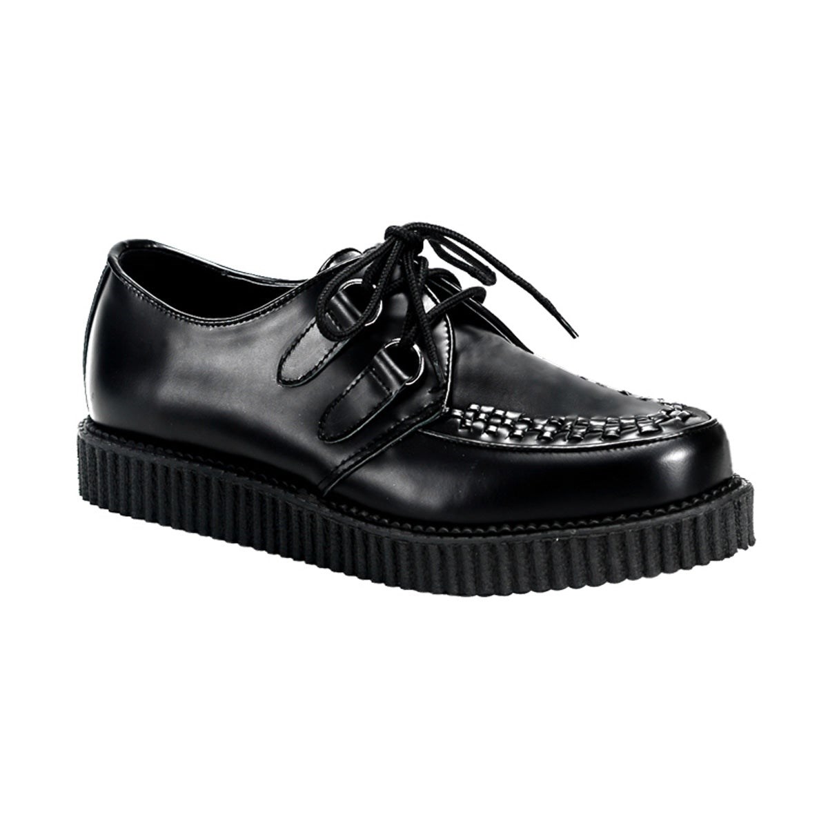 Black Demonia Creeper-602 Leather Men\'s Creepers Shoes | 05UJGY