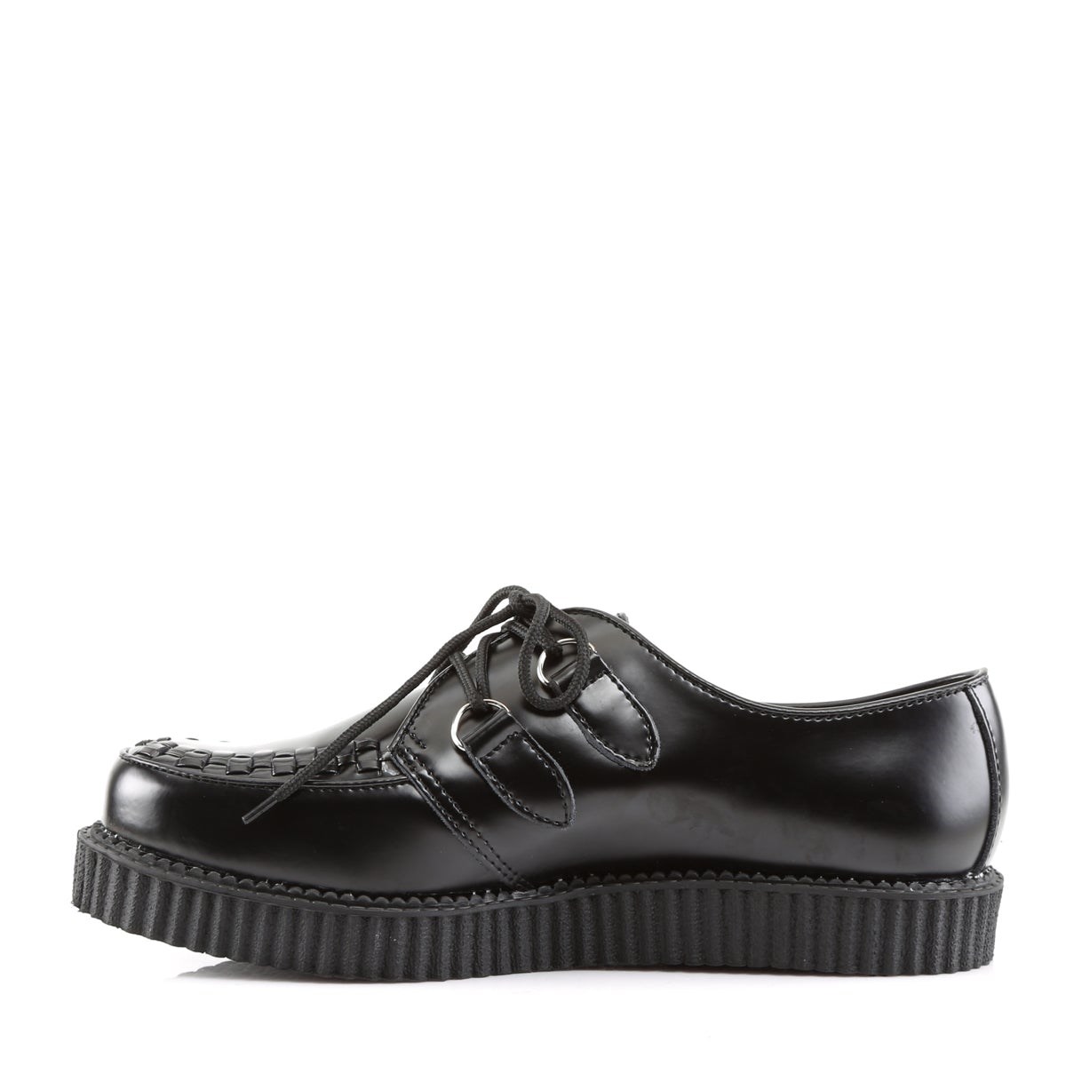 Black Demonia Creeper-602 Leather Women's Creepers Shoes | 59XUAZ