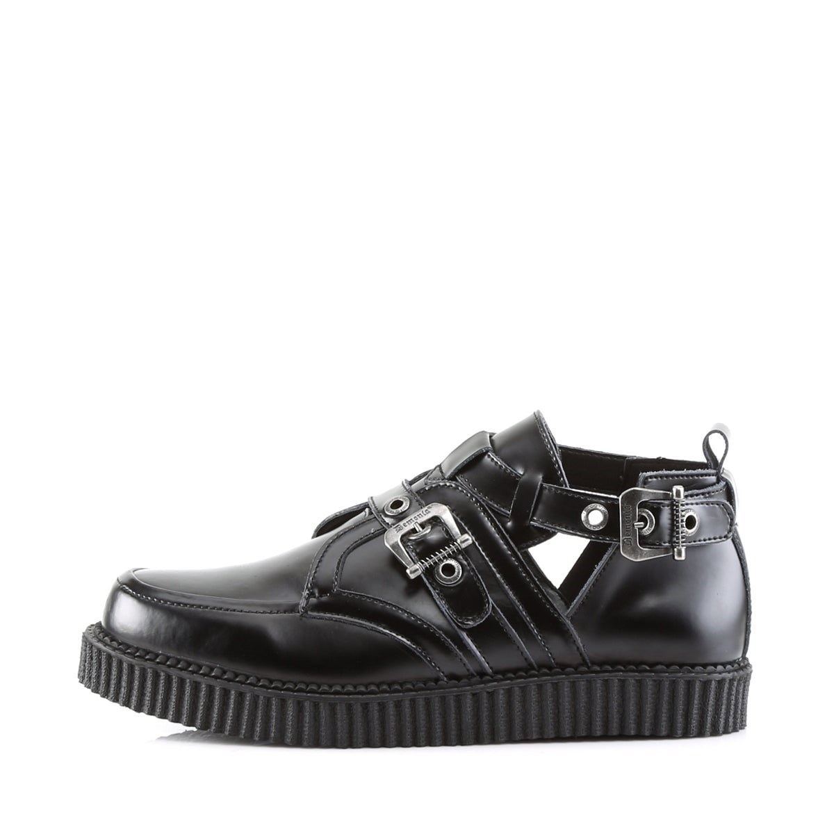 Black Demonia Creeper-615 Leather Women's Creepers Shoes | 96VNOG