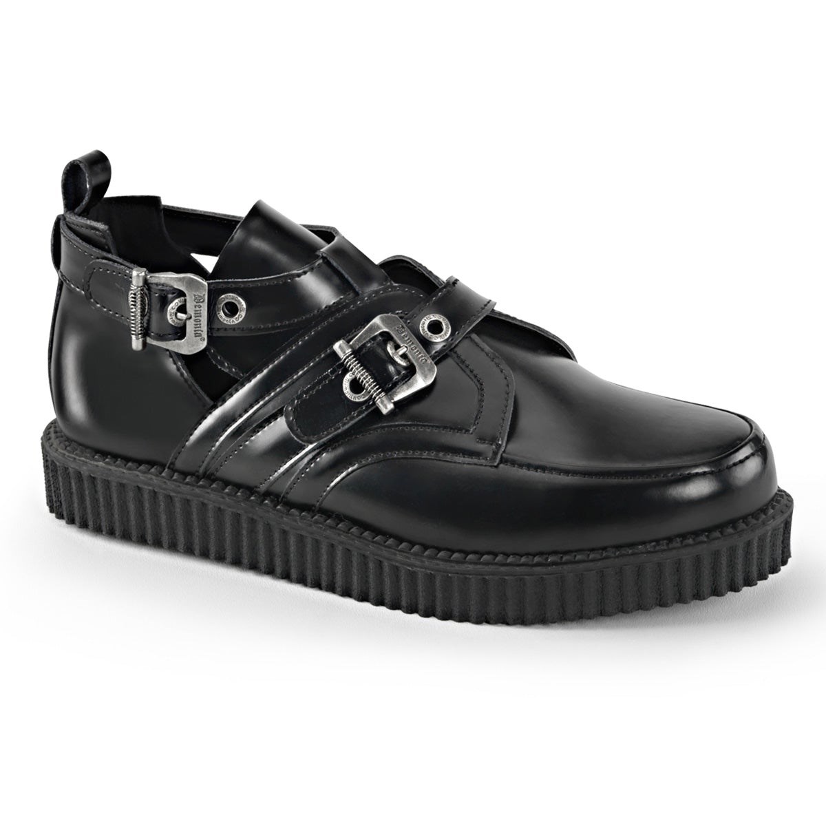 Black Demonia Creeper-615 Leather Women\'s Creepers Shoes | 96VNOG