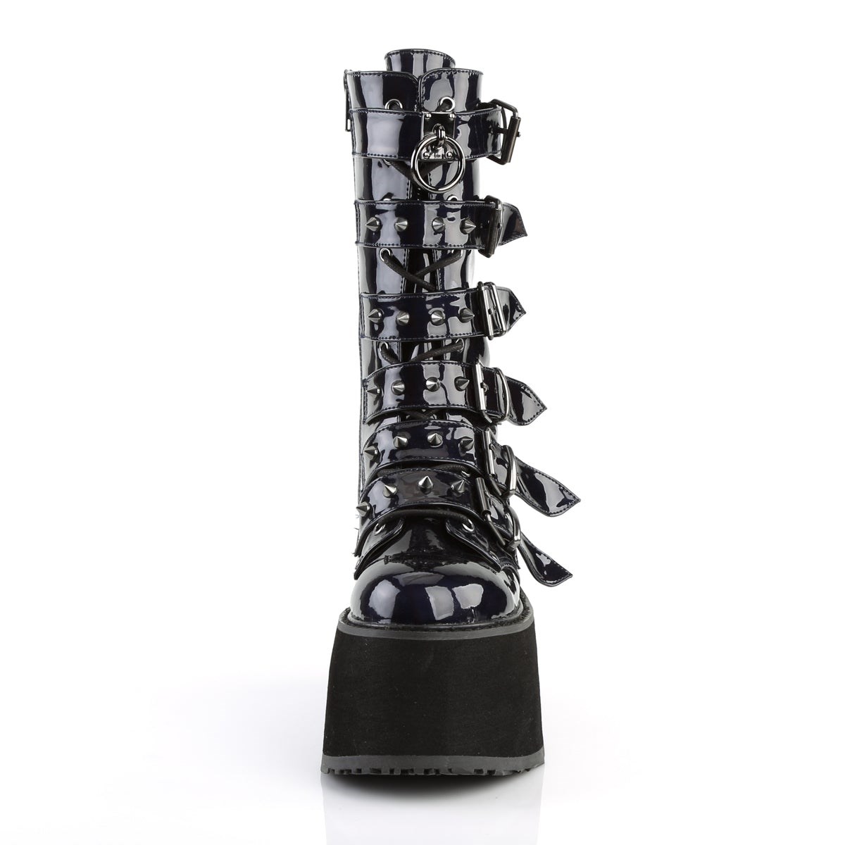 Black Demonia Damned-225 Hologram Vegan Leather Women's Knee-high Boots | 52WOSD