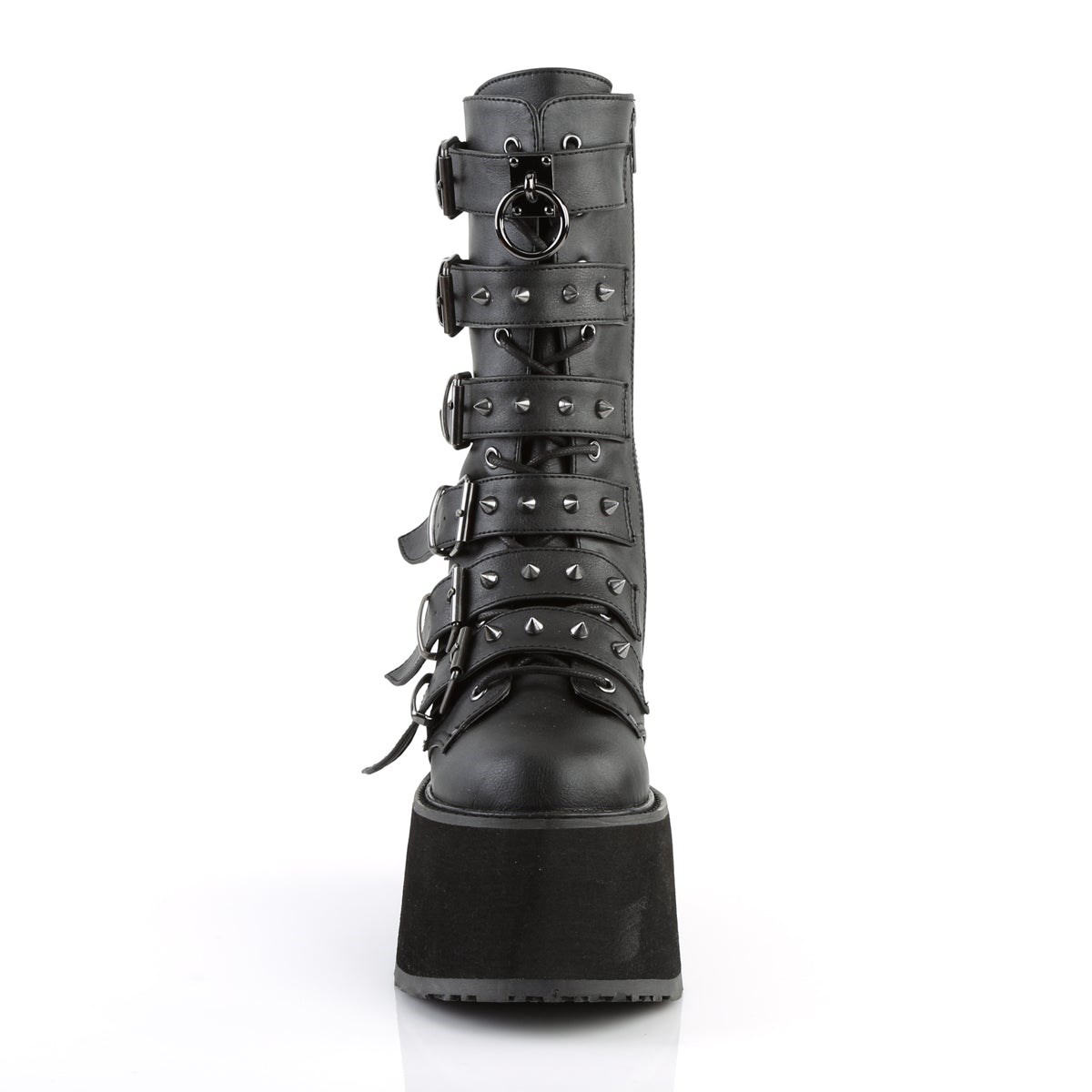 Black Demonia Damned-225 Vegan Leather Women's Knee-high Boots | 56HXJW