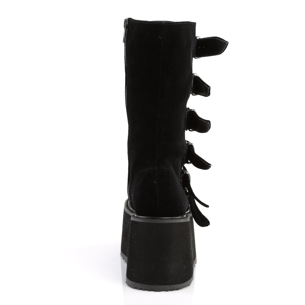 Black Demonia Damned-225 Velvet Women's Knee-high Boots | 27GDRN