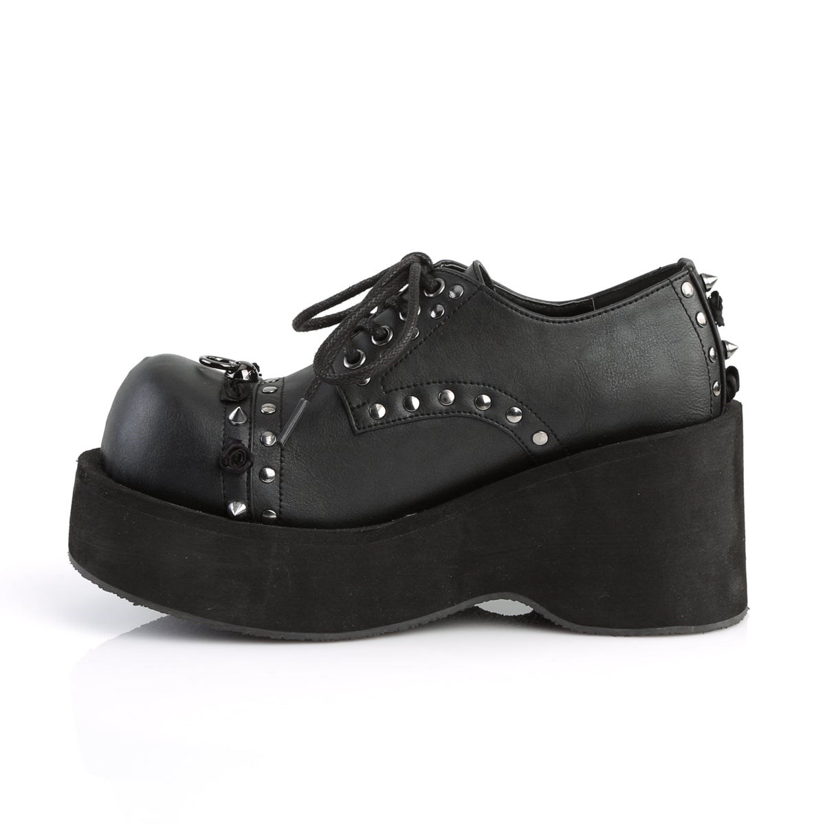 Black Demonia Dank-110 Vegan Leather Women's Platform Shoes | 90PLFC