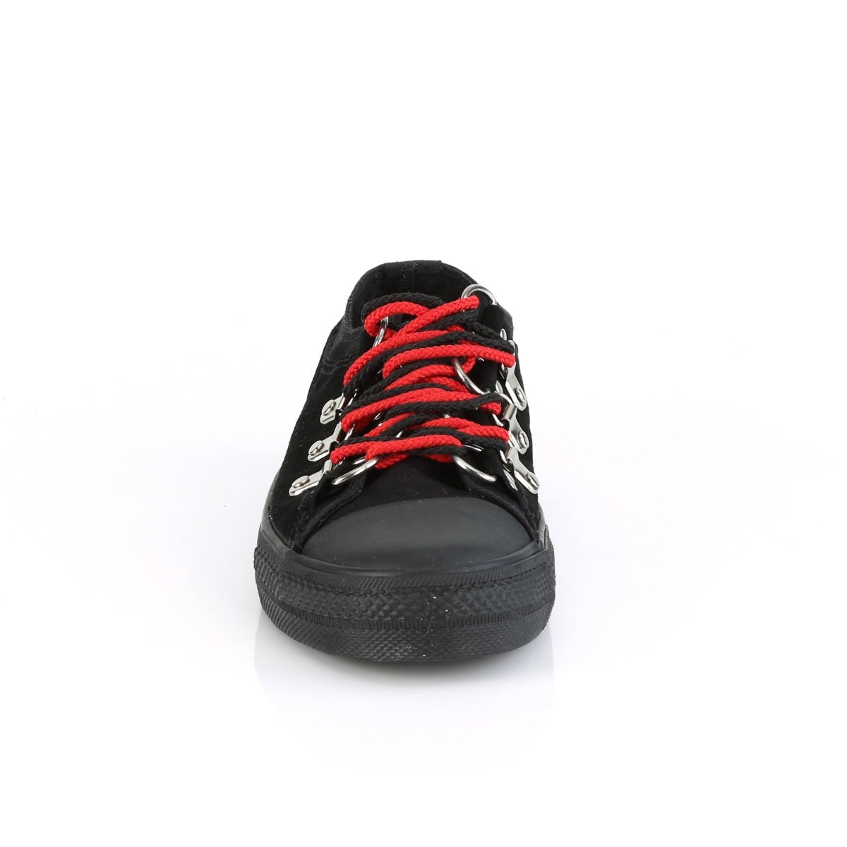 Black Demonia Deviant-05 Canvas-Suede Women's Sneakers | 87WSJI