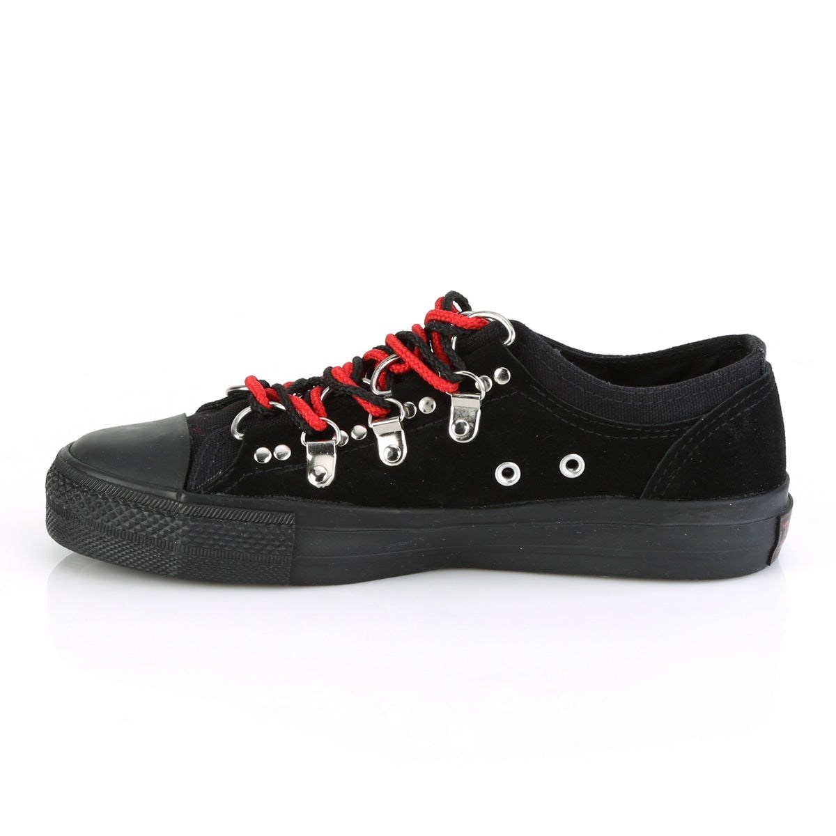 Black Demonia Deviant-05 Canvas-Suede Women's Sneakers | 87WSJI