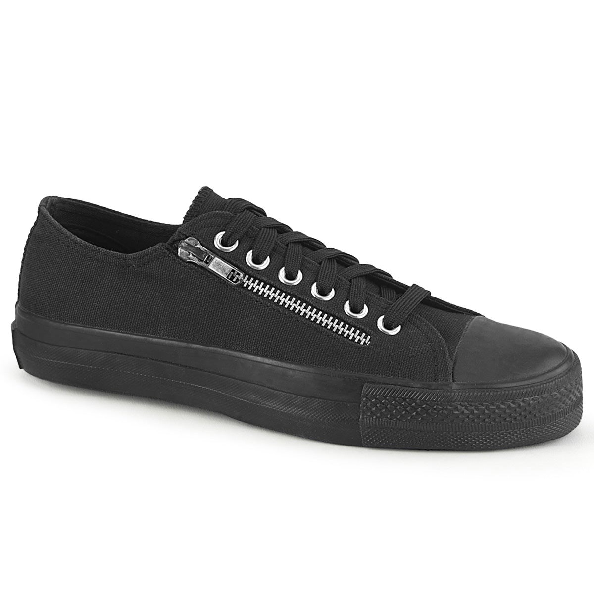 Black Demonia Deviant-06 Canvas Men\'s Sneakers | 75ONLX