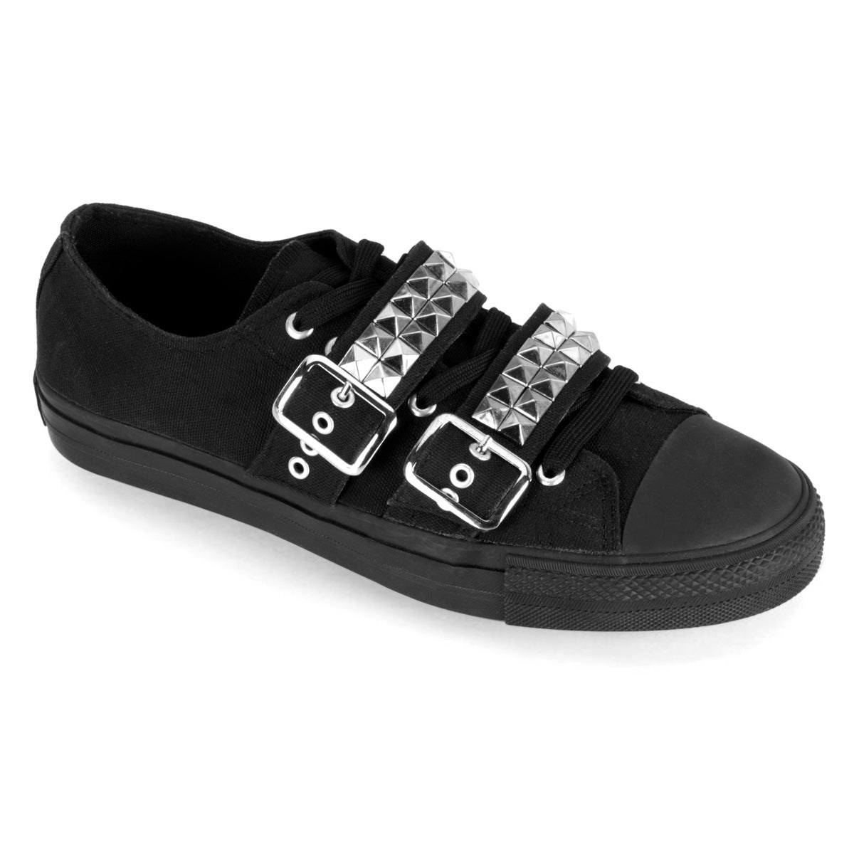 Black Demonia Deviant-08 Canvas Women\'s Sneakers | 60PBEI