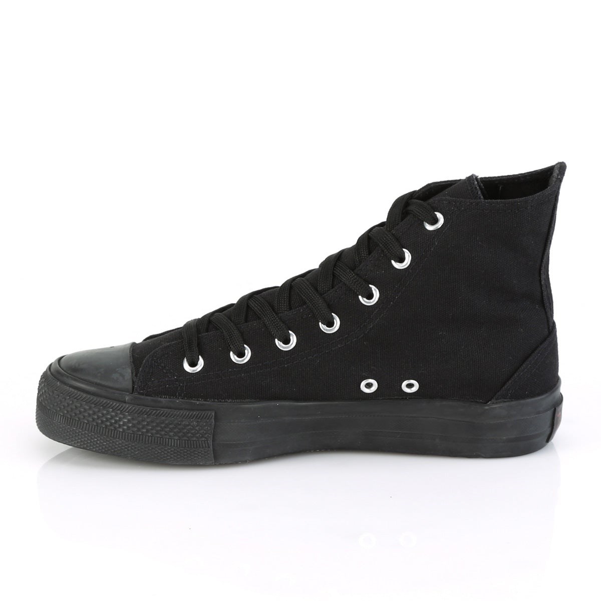 Black Demonia Deviant-101 Canvas Women's Sneakers | 96HQLJ