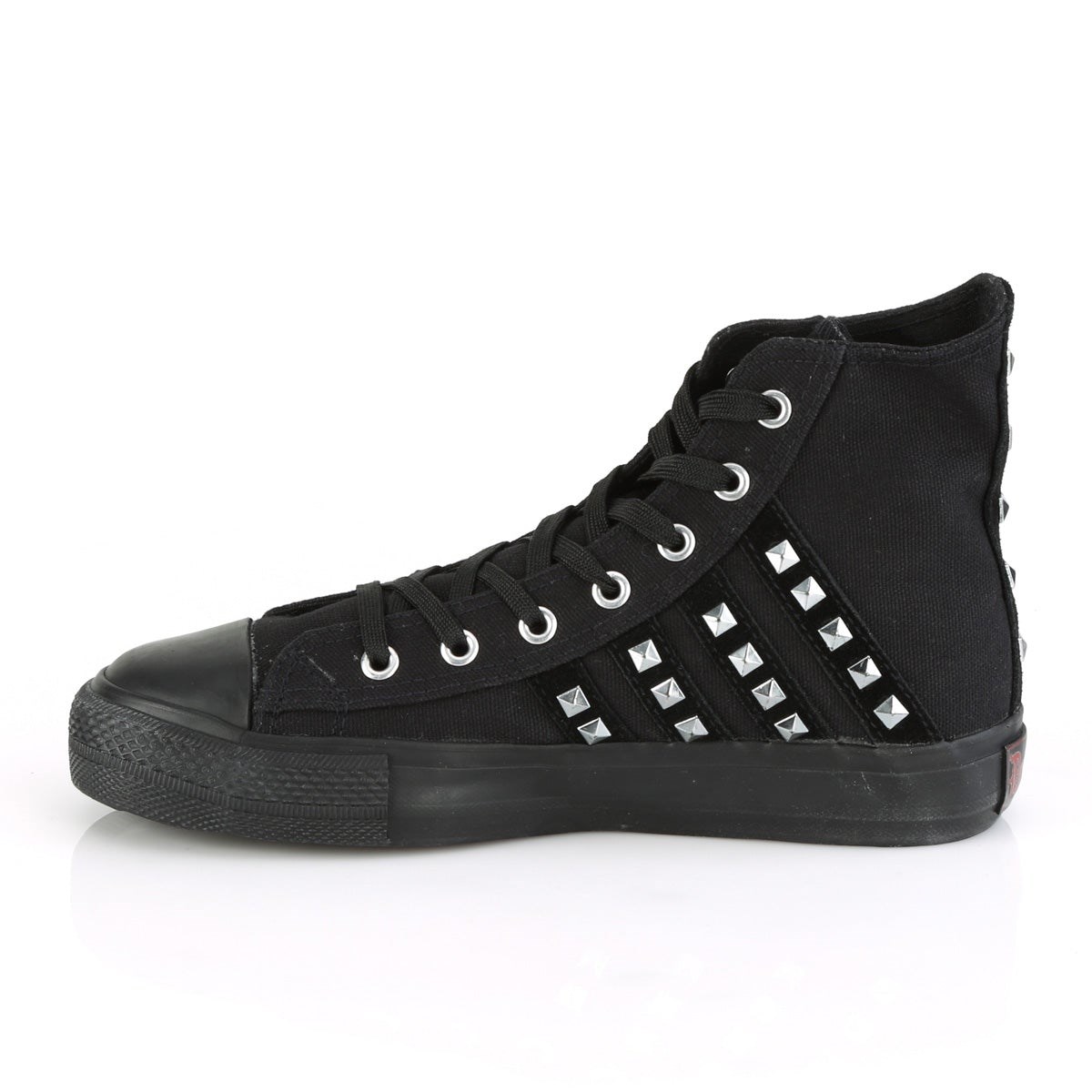 Black Demonia Deviant-103 Canvas-Suede Men's Sneakers | 05XHRB