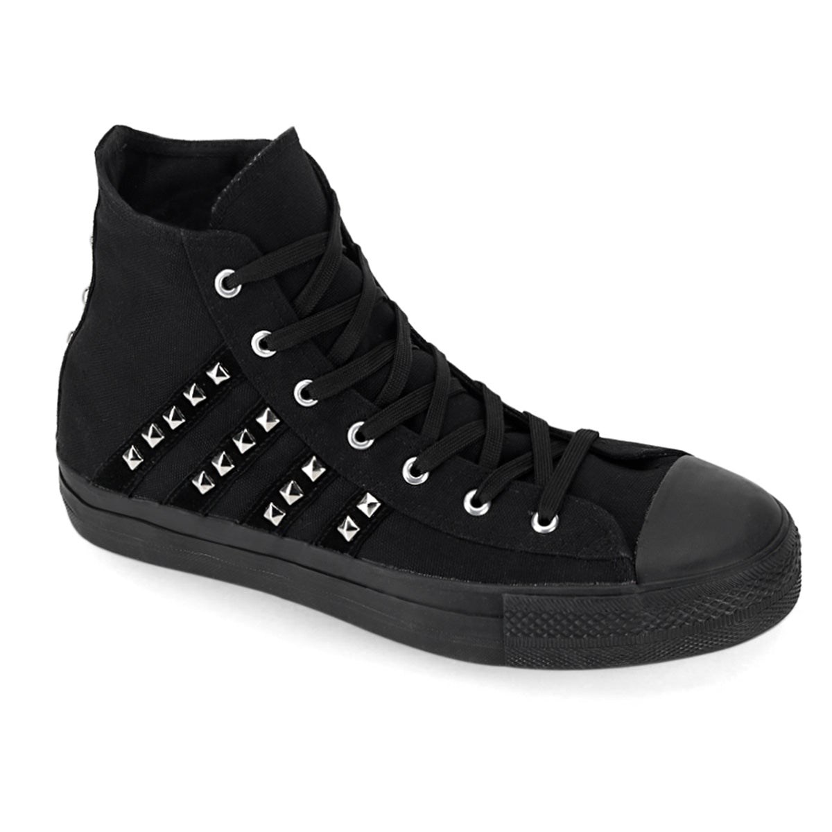 Black Demonia Deviant-103 Canvas-Suede Men\'s Sneakers | 05XHRB