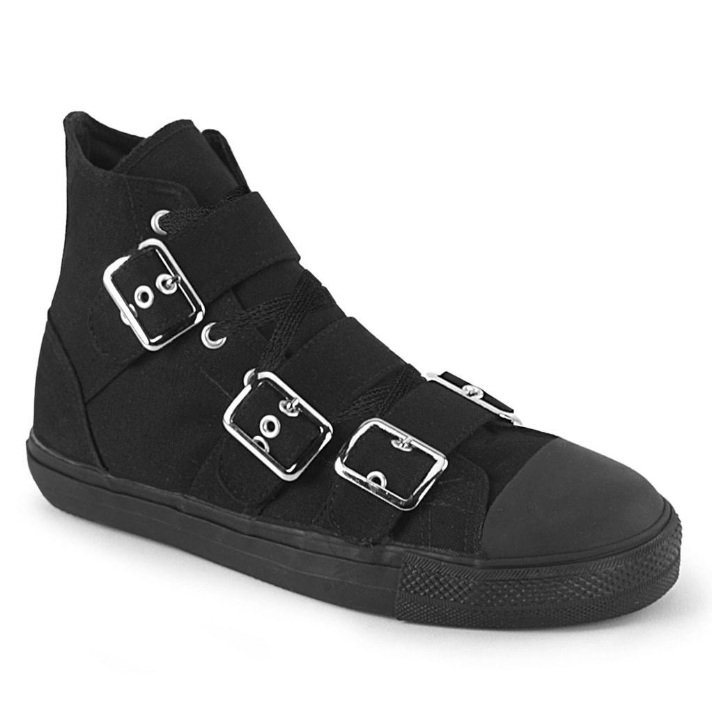 Black Demonia Deviant-109 Canvas Men\'s Sneakers | 02ZLRY