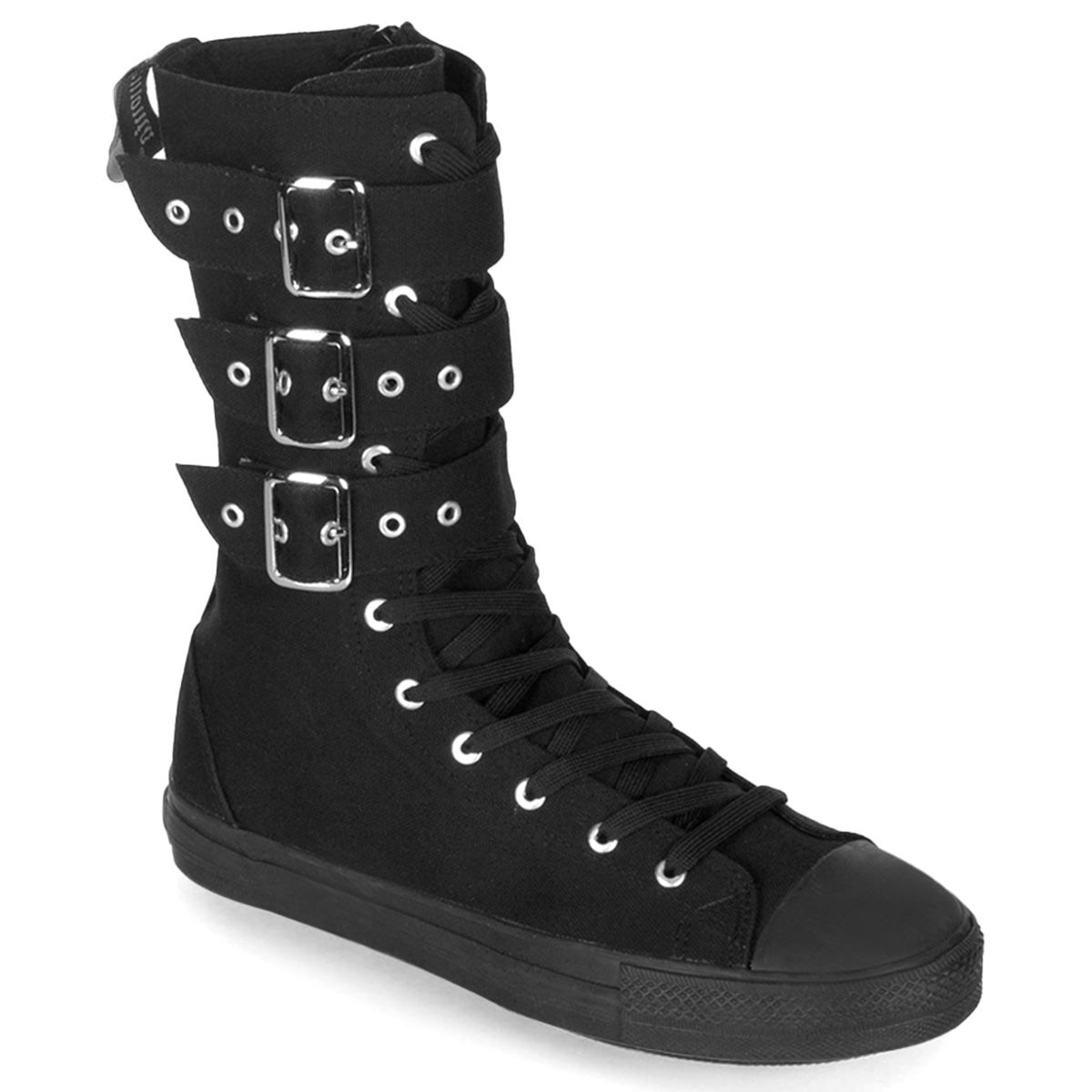 Black Demonia Deviant-202 Canvas Men\'s Sneakers | 47JWGK