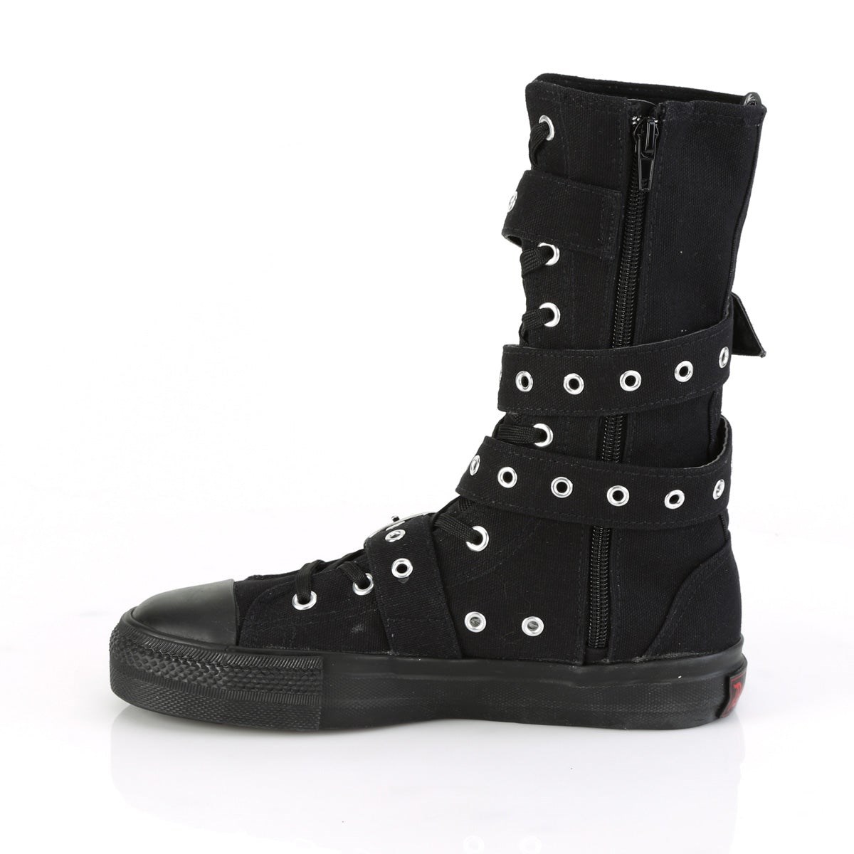 Black Demonia Deviant-204 Canvas Men's Sneakers | 36KBHE