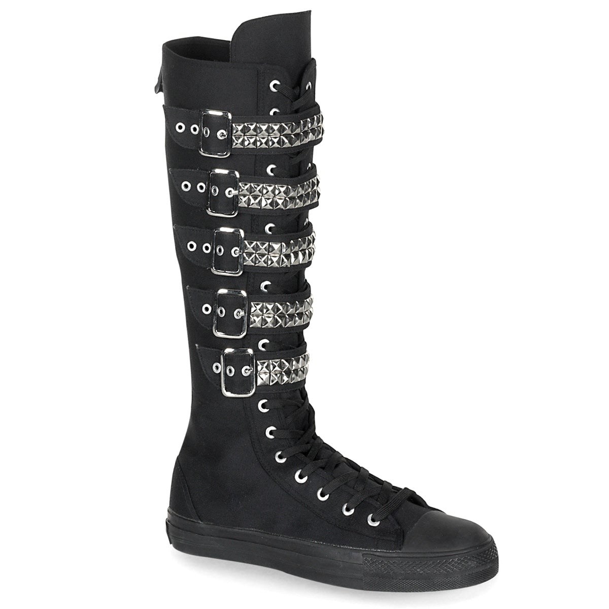 Black Demonia Deviant-304 Canvas Men\'s Sneakers | 81NRES