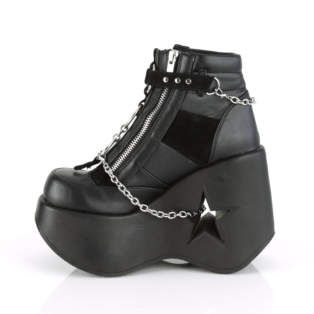 Black Demonia Dynamite-101 Vegan Leather-Vegan Suede Women's Ankle Boots | 35WYIB