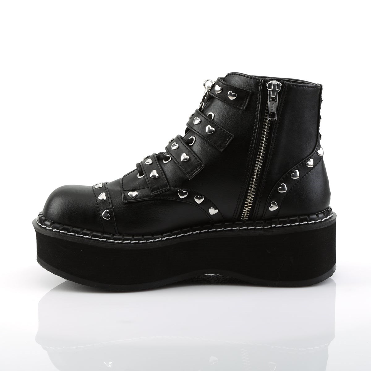 Black Demonia Emily-315 Vegan Leather Women's Ankle Boots | 81DXLE