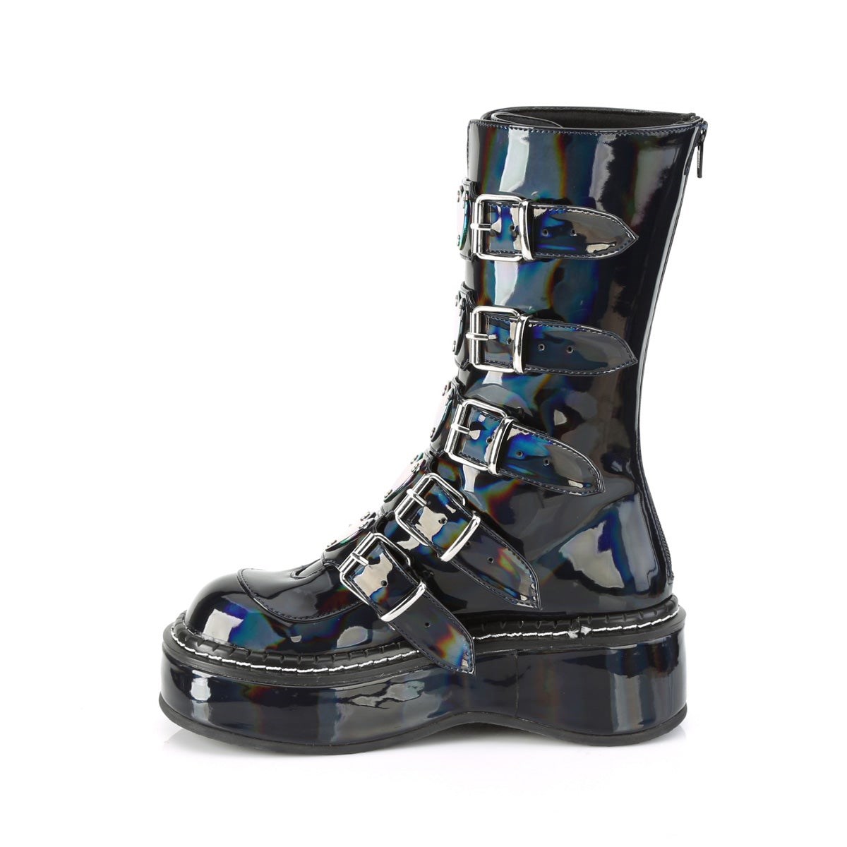 Black Demonia Emily-330 Hologram Women's Knee-high Boots | 59QNAR