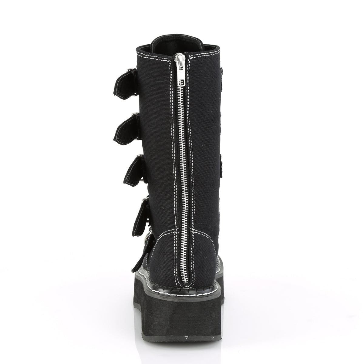 Black Demonia Emily-341 Canvas Women's Knee-high Boots | 89KTZA