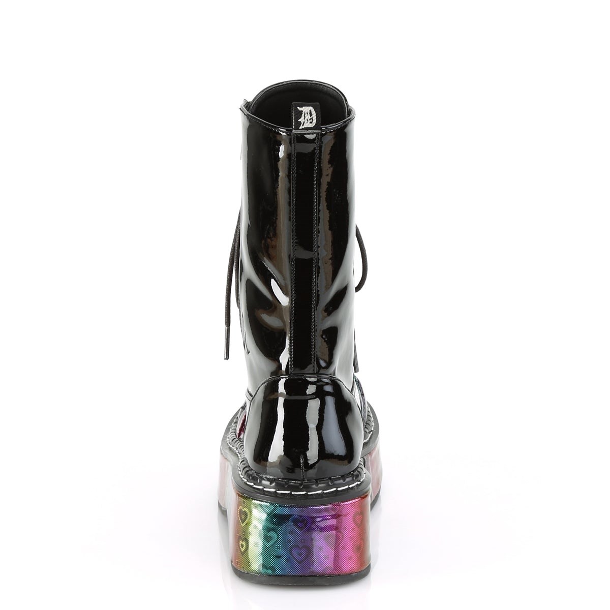 Black Demonia Emily-350 Rainbow Hologram w Women's Knee-high Boots | 19IWHB