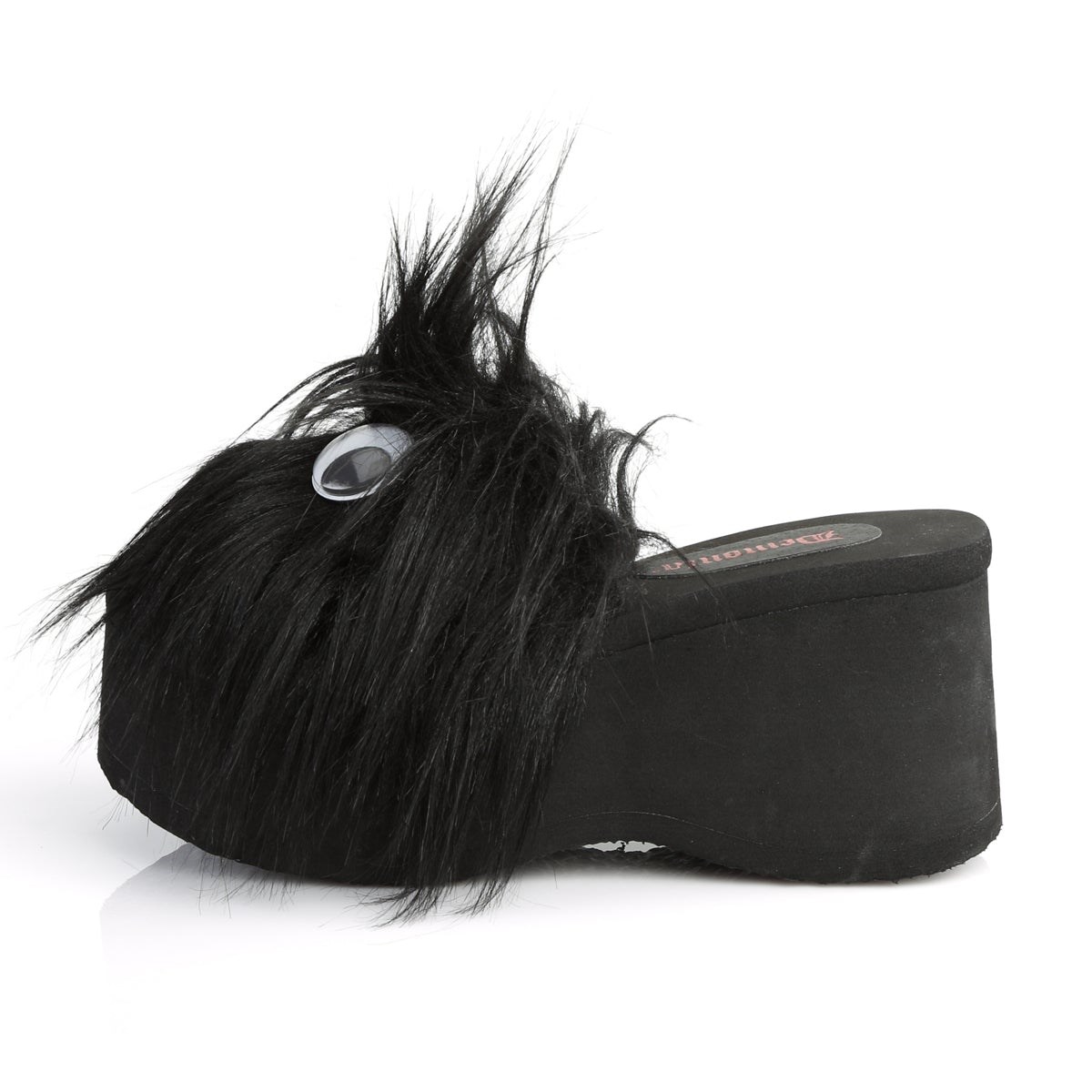 Black Demonia Funn-31 Fur Women's Sandals | 95IHOX