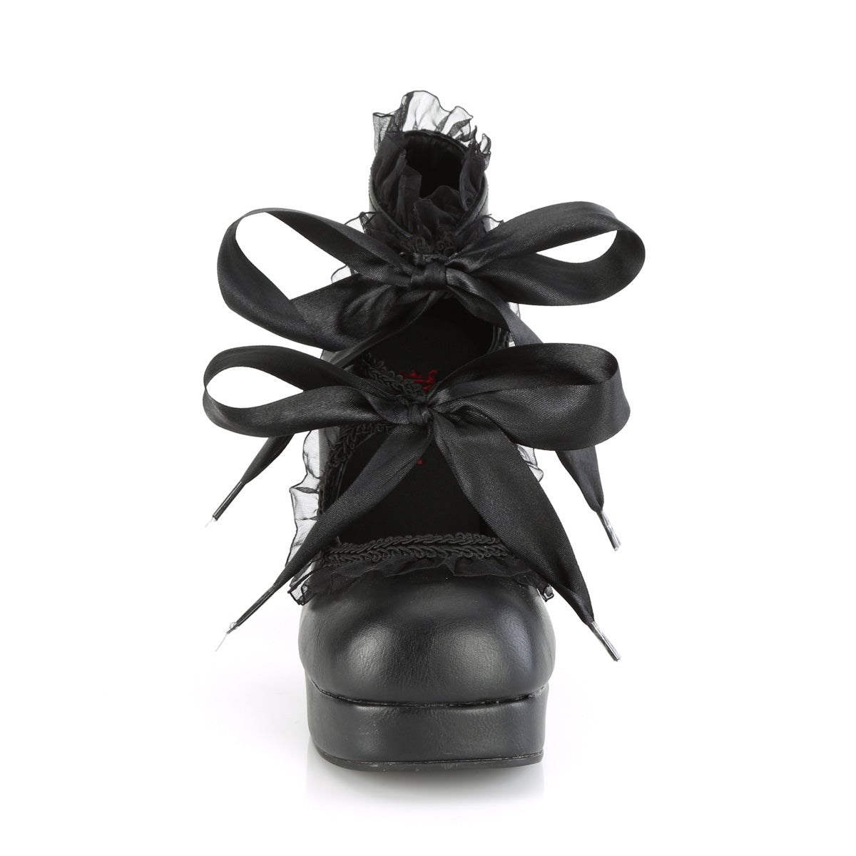 Black Demonia Gothika-53 Vegan Leather Women's Platform Shoes | 38SNHA