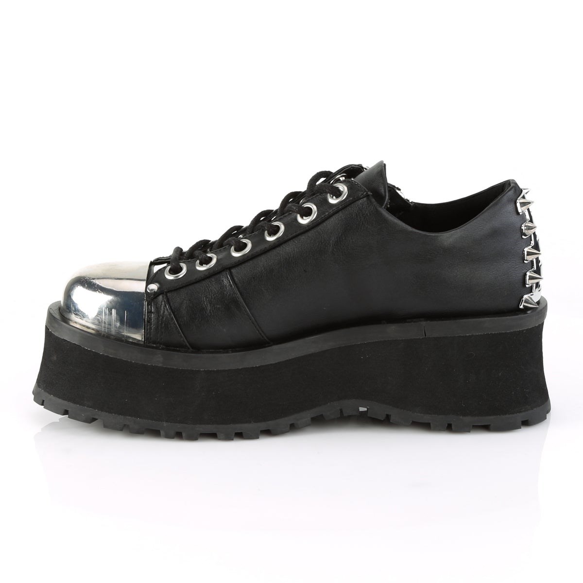 Black Demonia Gravedigger-04 Vegan Leather Women's Platform Shoes | 45NVMQ