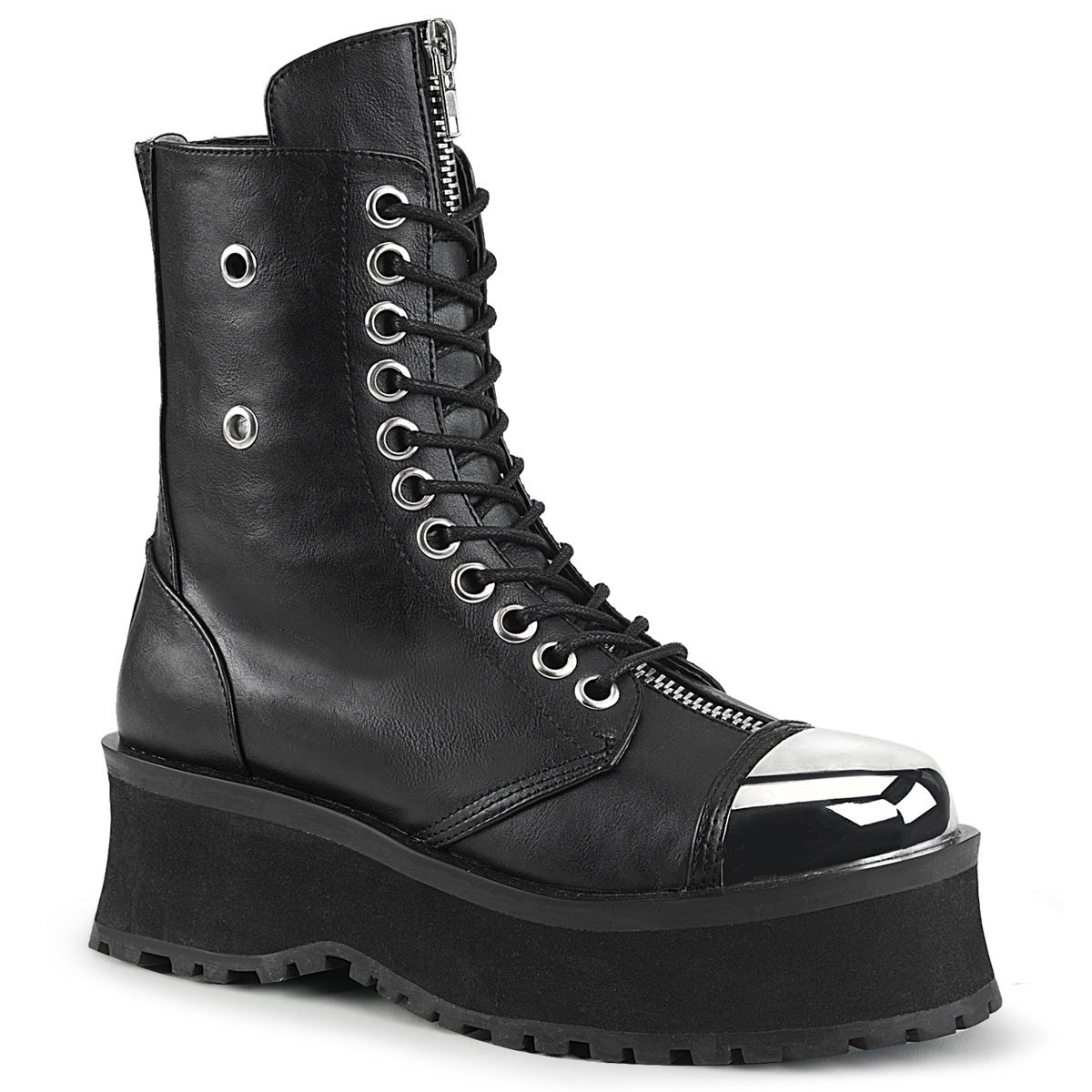 Black Demonia Gravedigger-10 Vegan Leather Women\'s Ankle Boots | 48FEHV