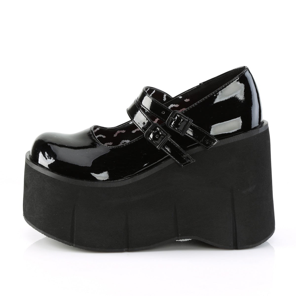 Black Demonia Kera-08 Patent Women's Mary Jane Shoes | 67MPWX