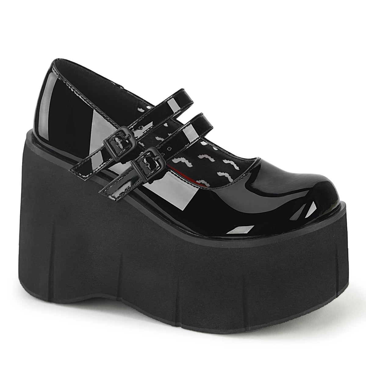 Black Demonia Kera-08 Patent Women\'s Mary Jane Shoes | 67MPWX