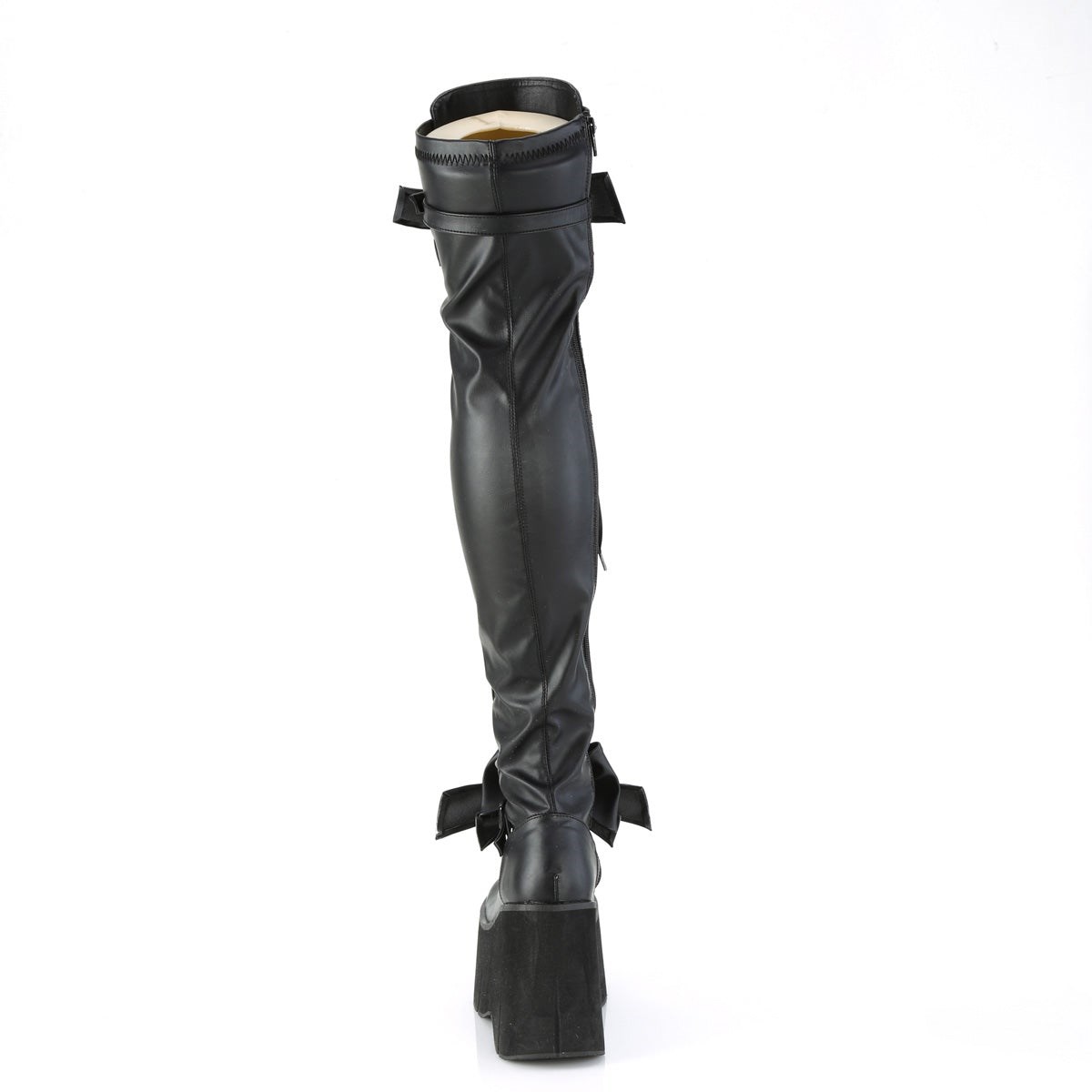 Black Demonia Kera-303 Stretch Vegan Leather Women's Over-the-knee Boots | 78BDFQ