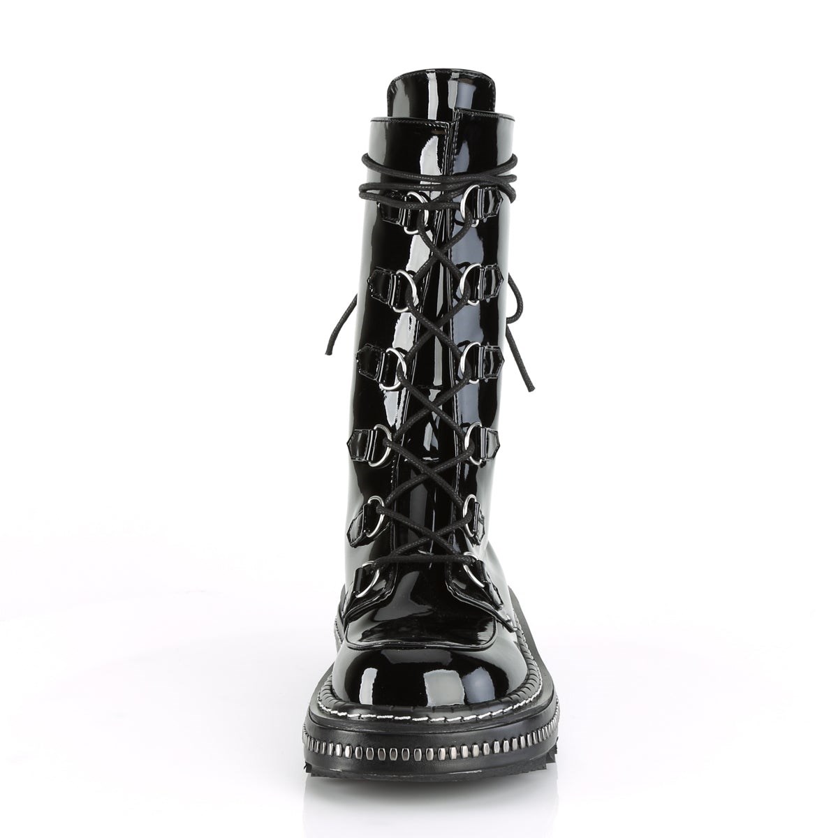 Black Demonia Lilith-270 Patent Women's Knee-high Boots | 52DBHT